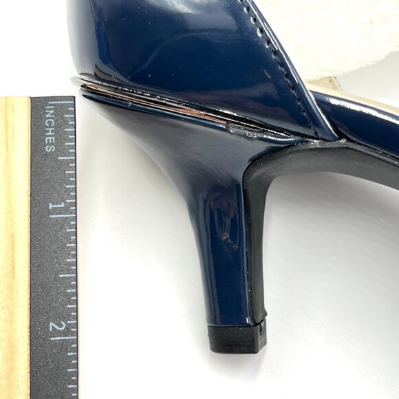 Anne Klein Womens Size 6 Fabulist Navy Blue D'Orsay Pumps‎ Heels Shoes - Picture 12 of 13